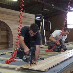 Construction de mur en ossature bois