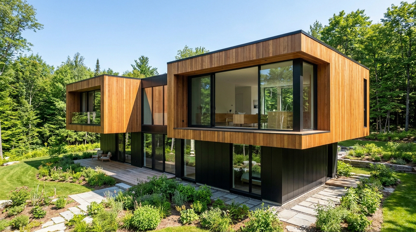 Maison bois moderne à étage : design et espace