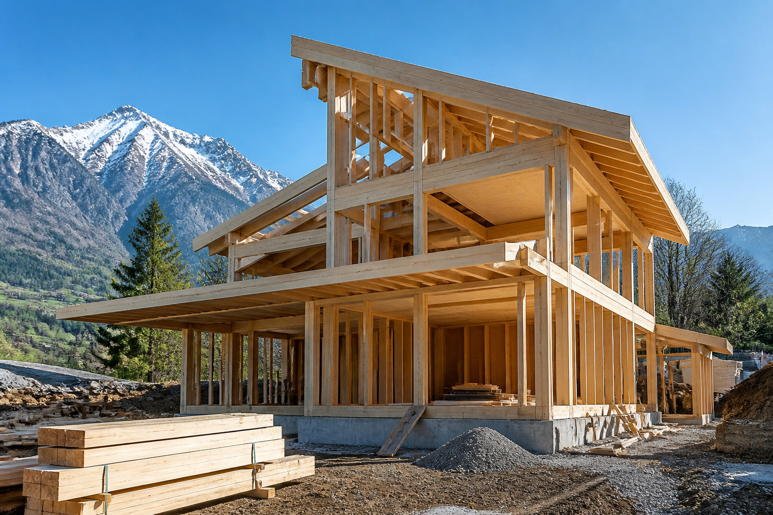 Comparaison des systèmes constructifs : ossature bois ou poteau-poutre