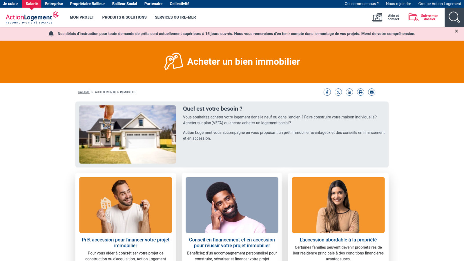 Prêts complémentaires et solutions d'accession sociale