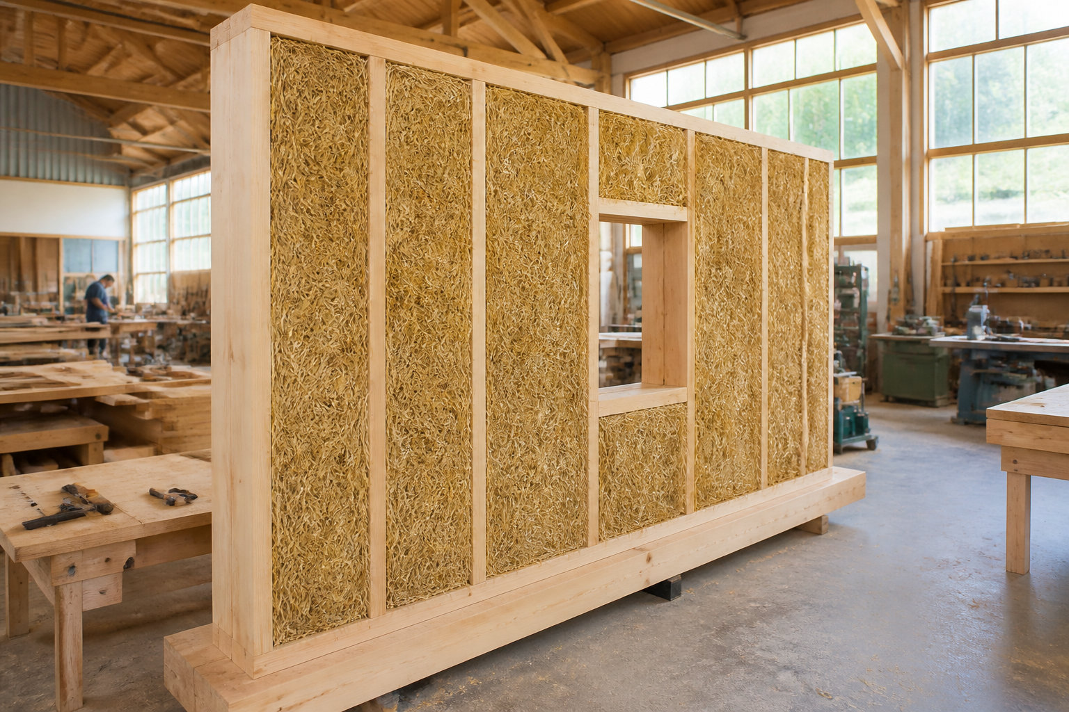 Méthodes constructives pour intégrer la paille au bois